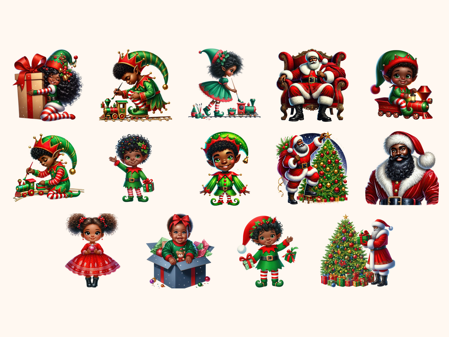 African American Christmas Clipart