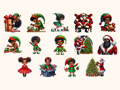 African American Christmas Clipart