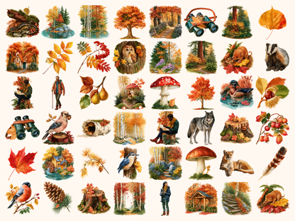 Autumn Forests Watercolor Clipart