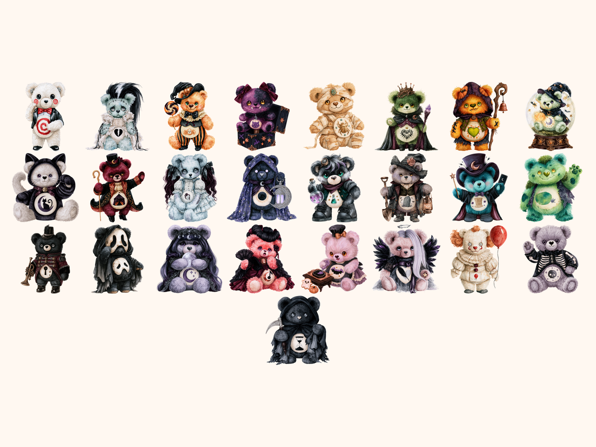 Scare Bears Watercolor Clipart — listing preview 9
