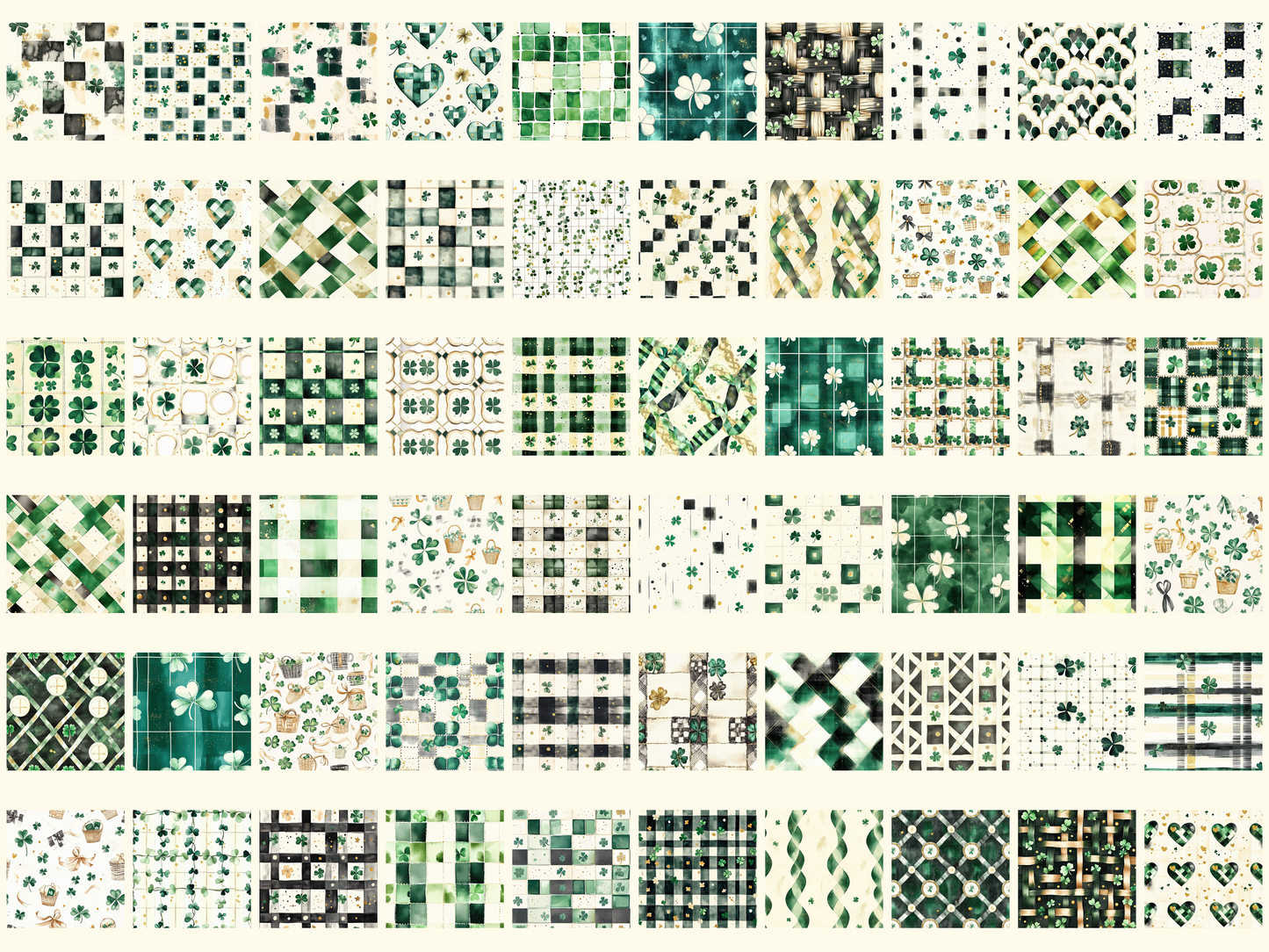 Clover Checks Digital Paper