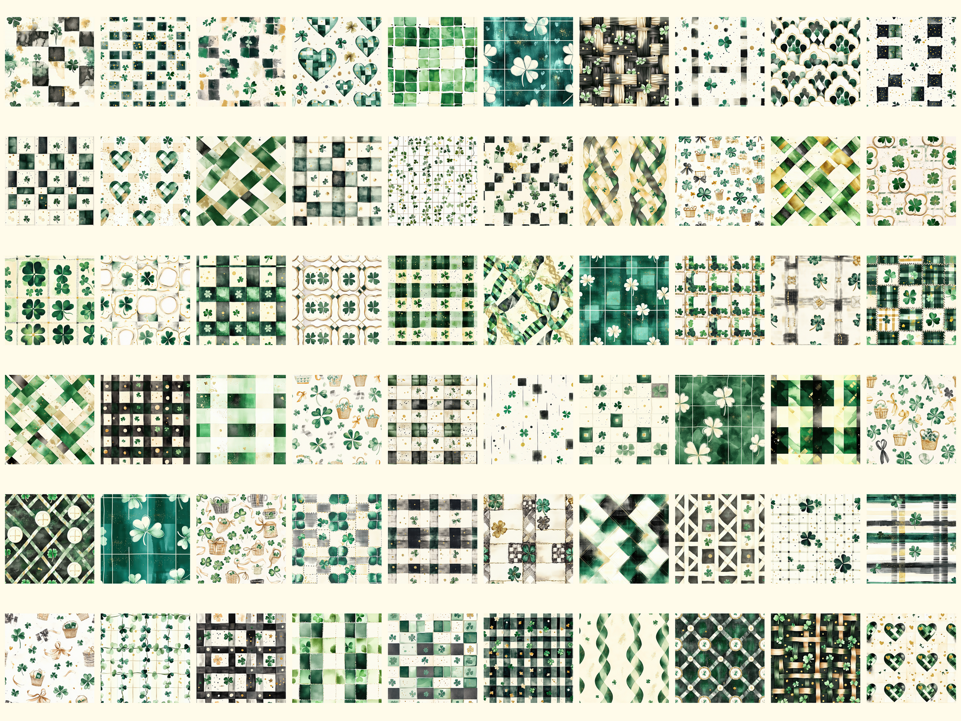 Clover Checks Digital Paper