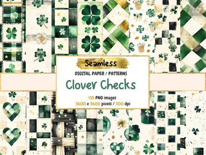 Clover Checks Digital Paper