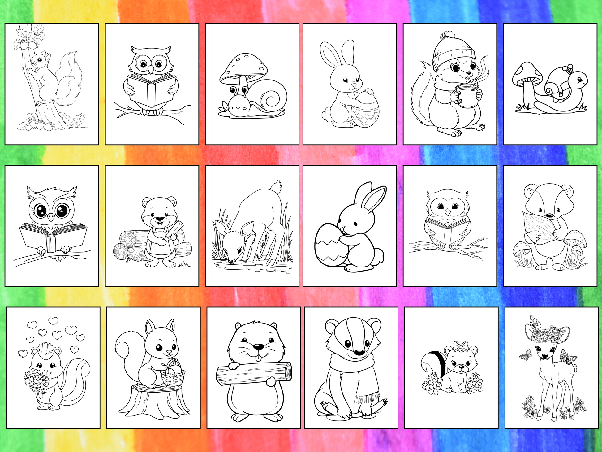 Woodland Animals coloring pages