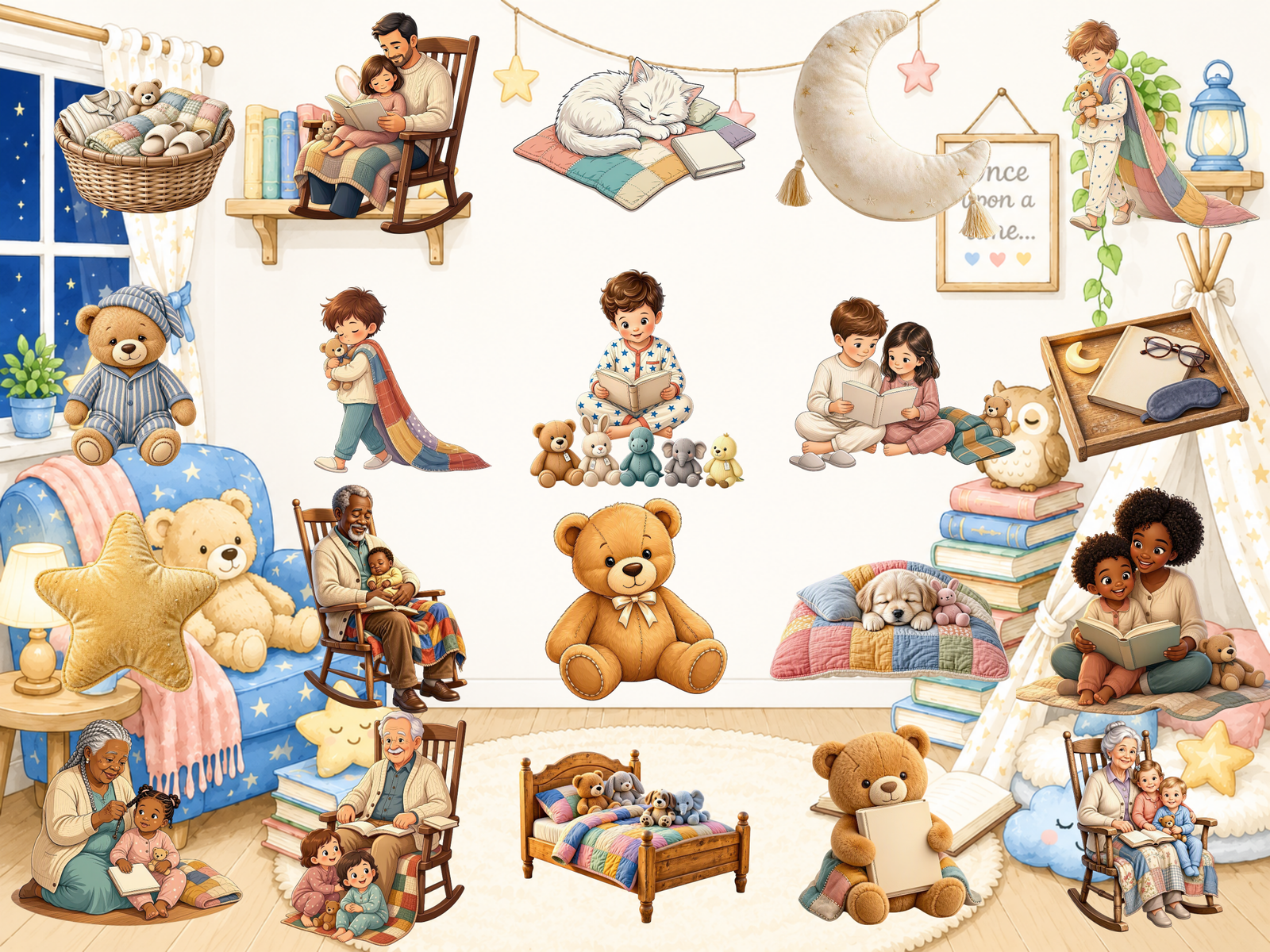 Bedtime Stories Clipart (LIMITED EDITION BUNDLE) image 3