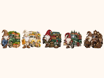 Truck Gnomes Clipart