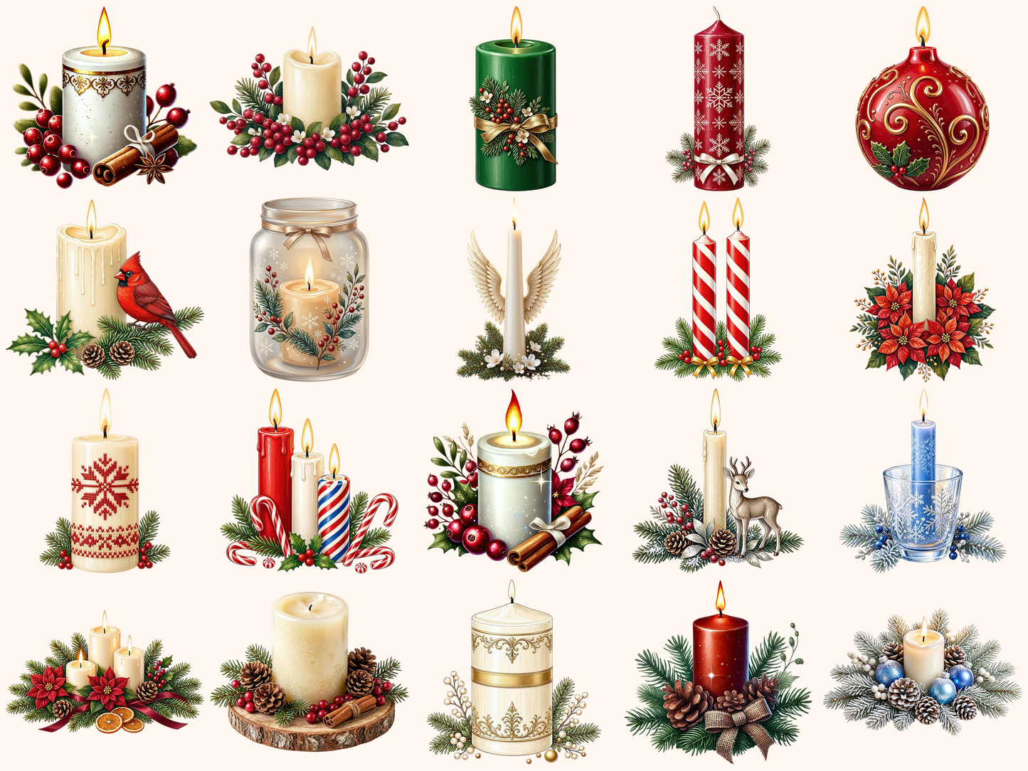 Christmas Candles Clipart