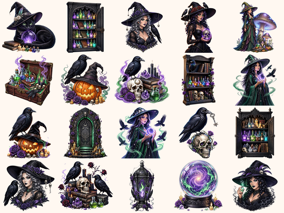 Gothic Witchcraft Clipart