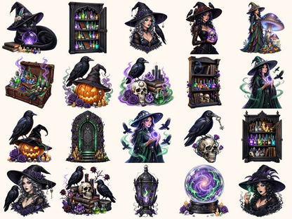 Gothic Witchcraft Clipart