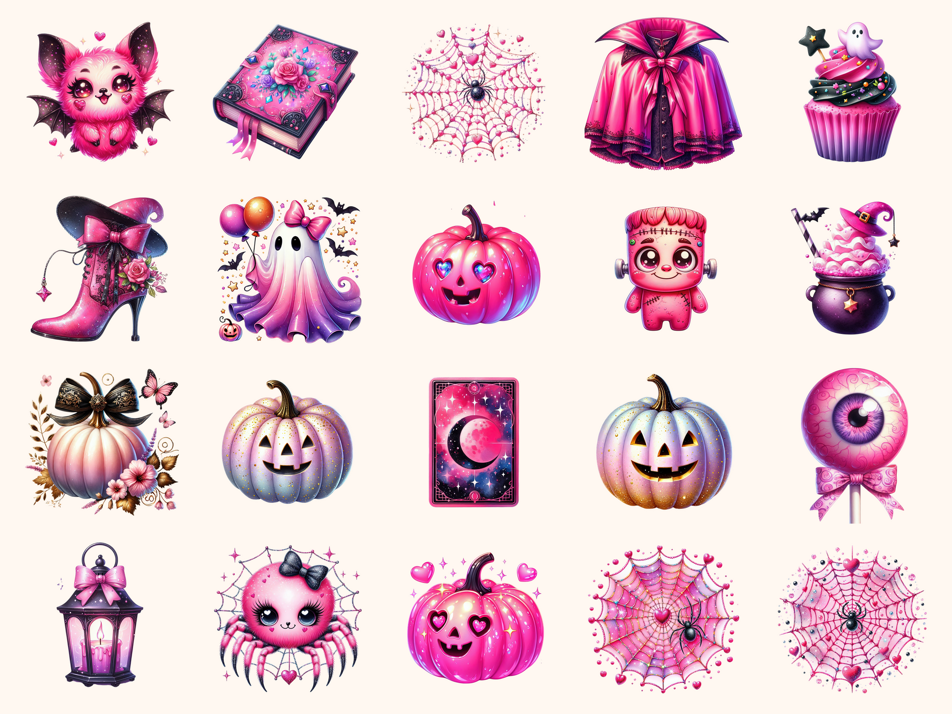 Pink Halloween Clipart