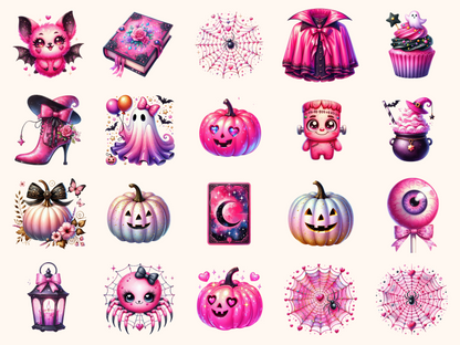 Pink Halloween Clipart