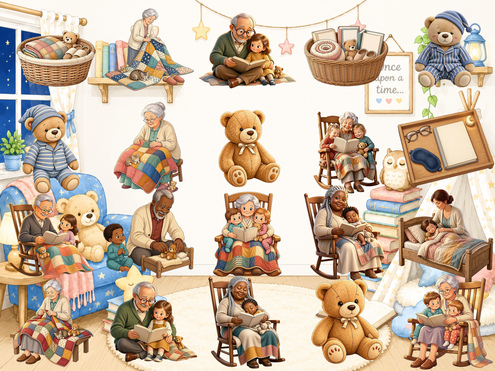 Bedtime Stories Clipart (LIMITED EDITION BUNDLE) image 2