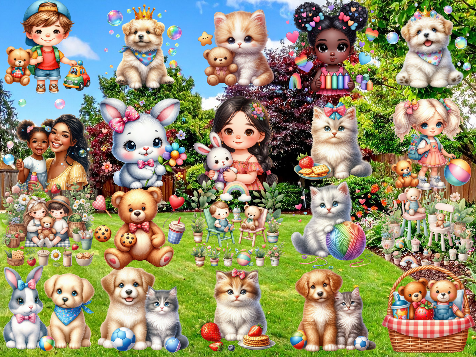Backyard Playdate Clipart (LIMITED EDITION BUNDLE) image 3