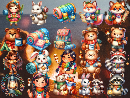 Summer Camp Friends Clipart (LIMITED EDITION BUNDLE)