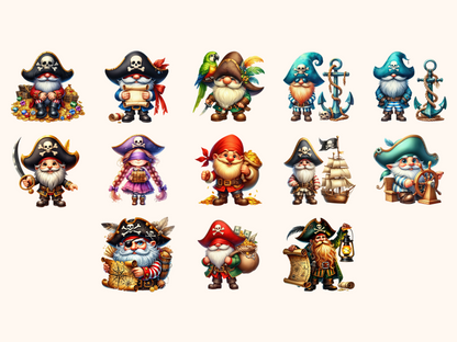 Pirate Gnomes Clipart