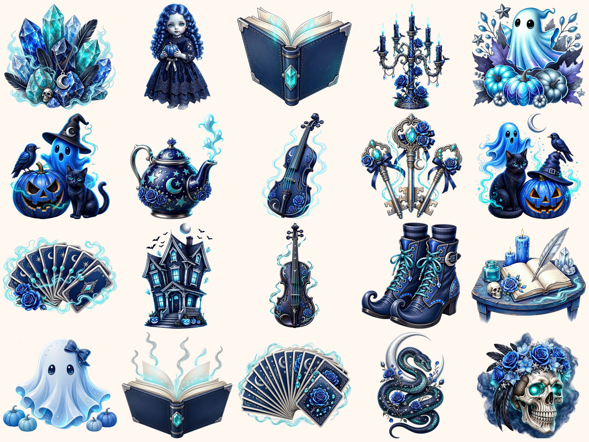 Blue Halloween Clipart