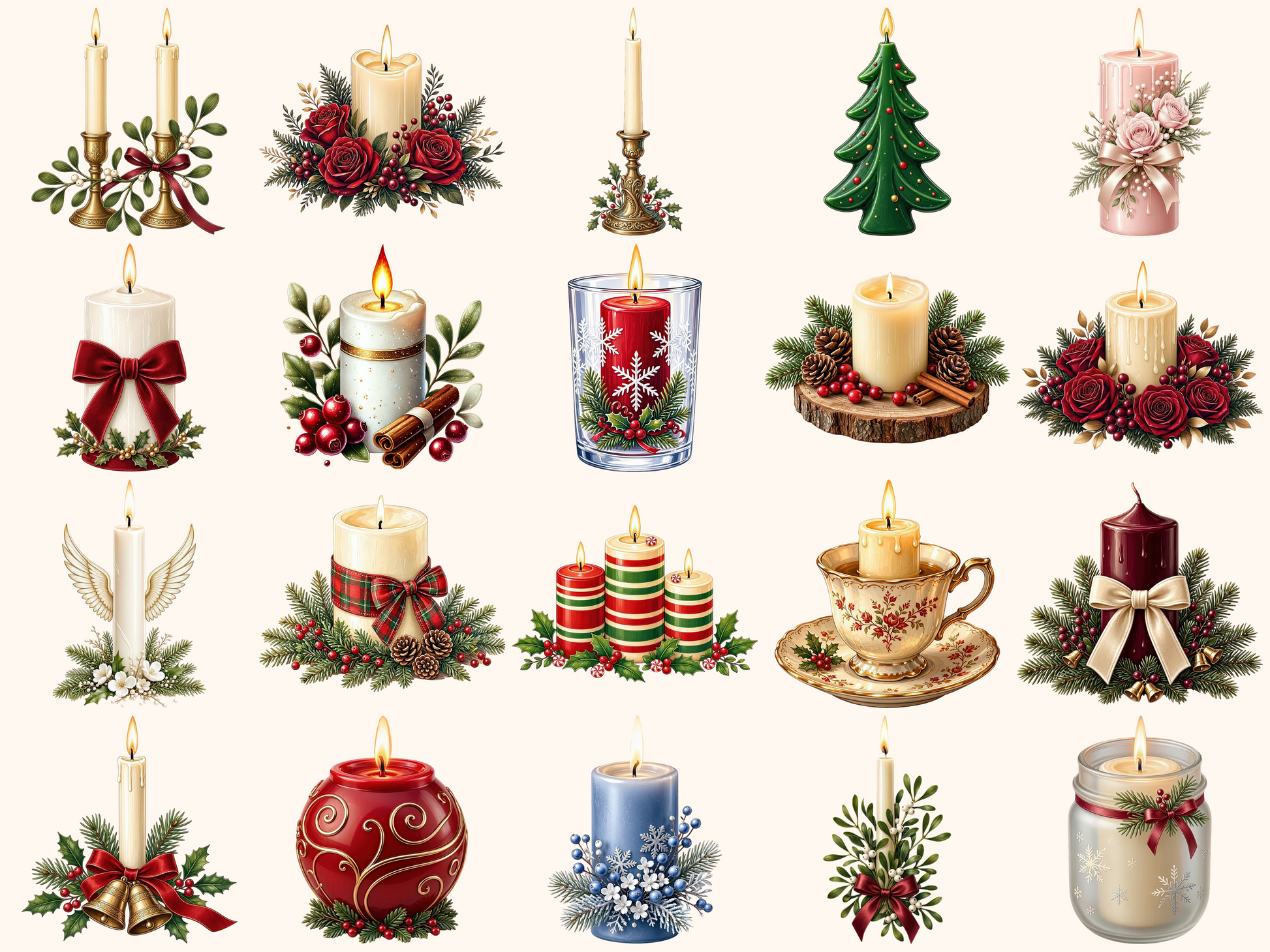 Christmas Candles Clipart