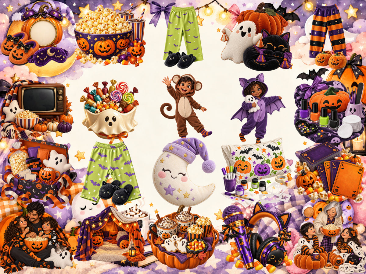 Halloween Pyjama Party Clipart (LIMITED EDITION BUNDLE) image 5