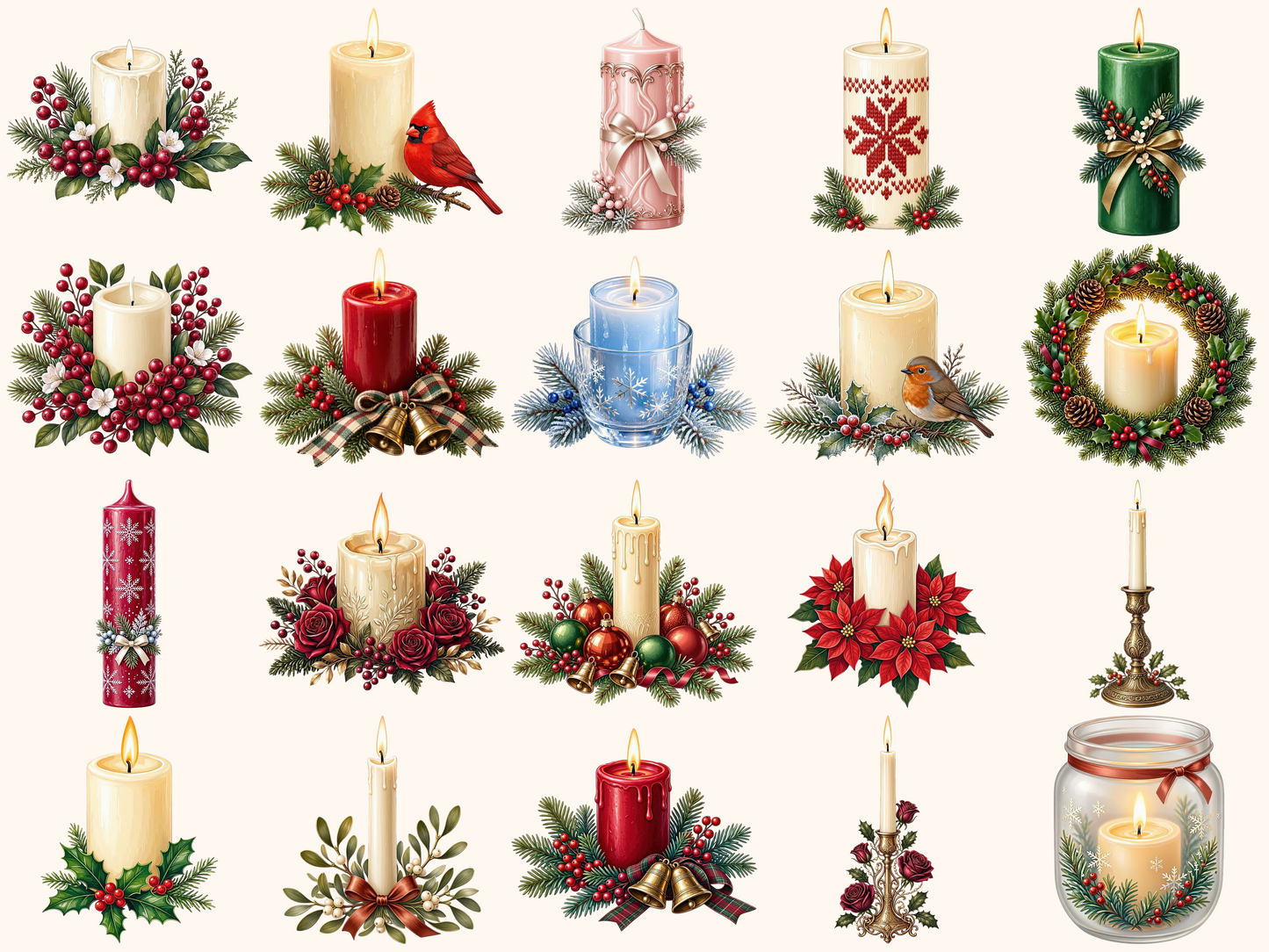 Christmas Candles Clipart