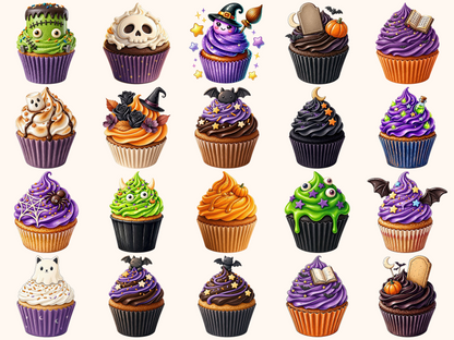 Halloween Cupcakes Clipart