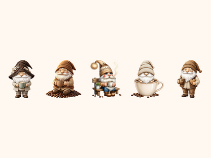 Coffee Gnomes Clipart