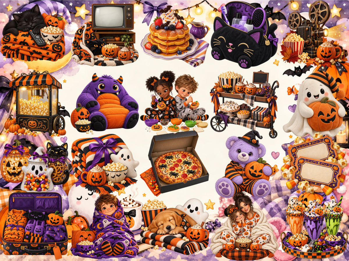 Halloween Pyjama Party Clipart (LIMITED EDITION BUNDLE) image 6