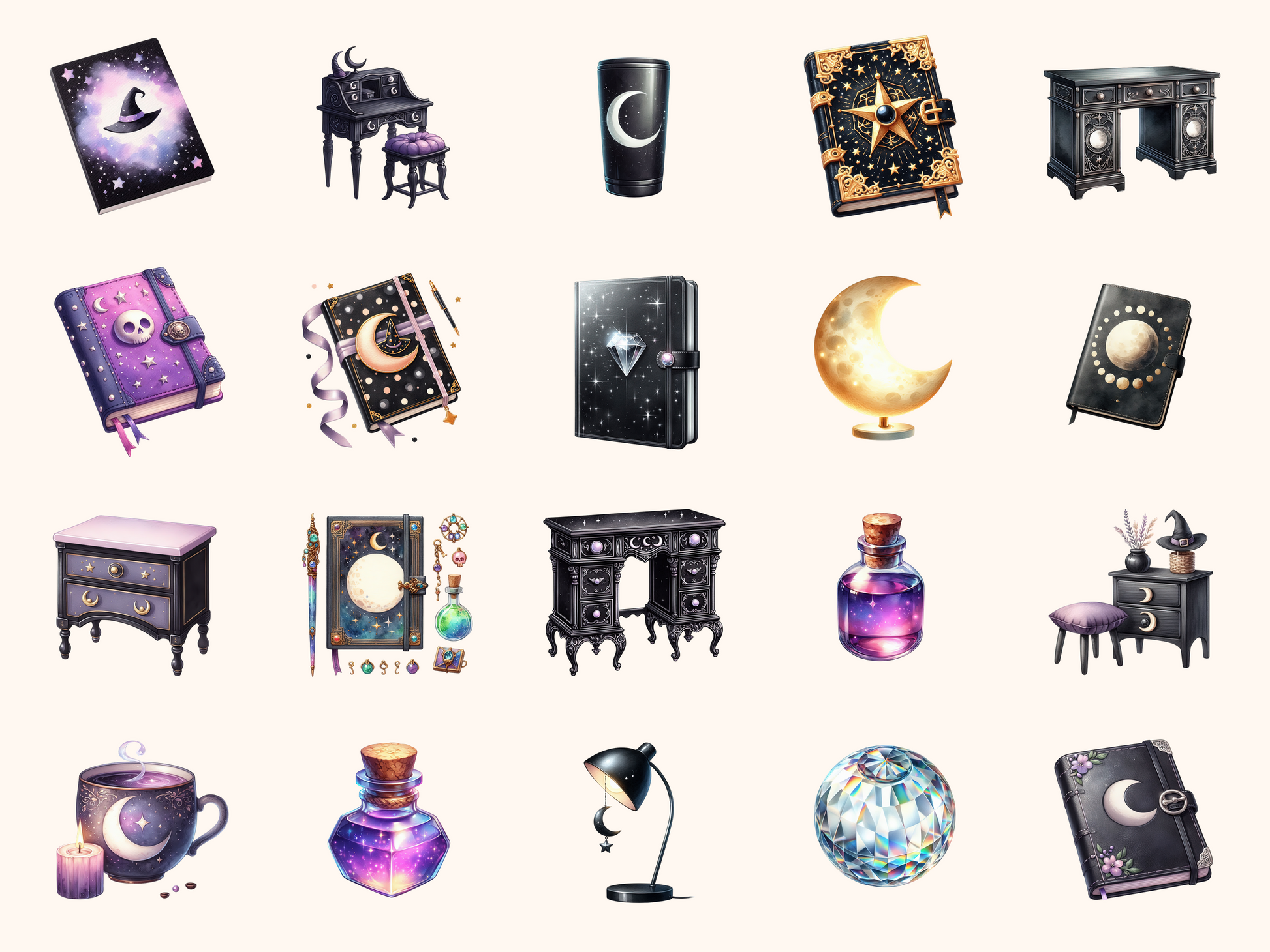 Witchy Desk Clipart