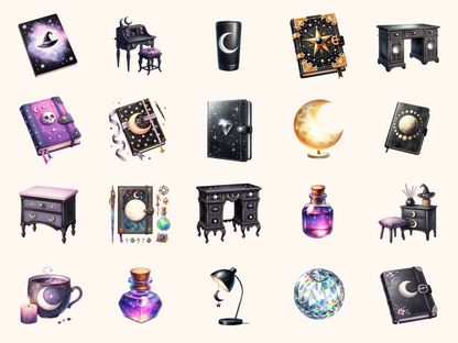 Witchy Desk Clipart