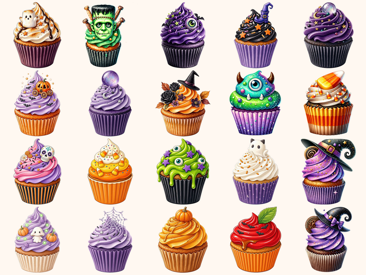 Halloween Cupcakes Clipart