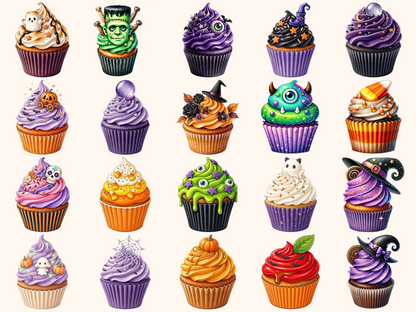 Halloween Cupcakes Clipart