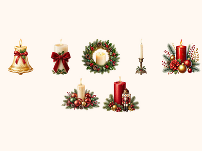 Christmas Candles Clipart