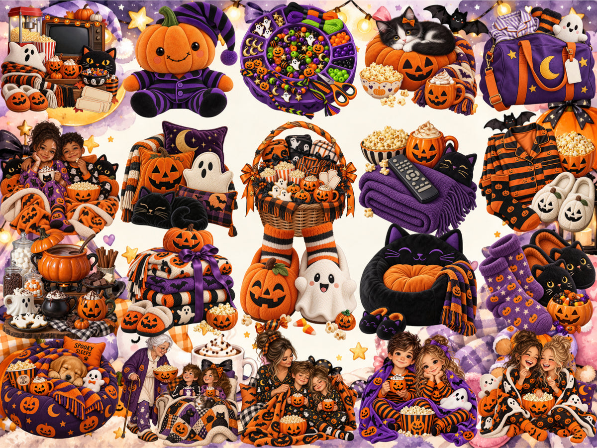 Halloween Pyjama Party Clipart (LIMITED EDITION BUNDLE) image 7