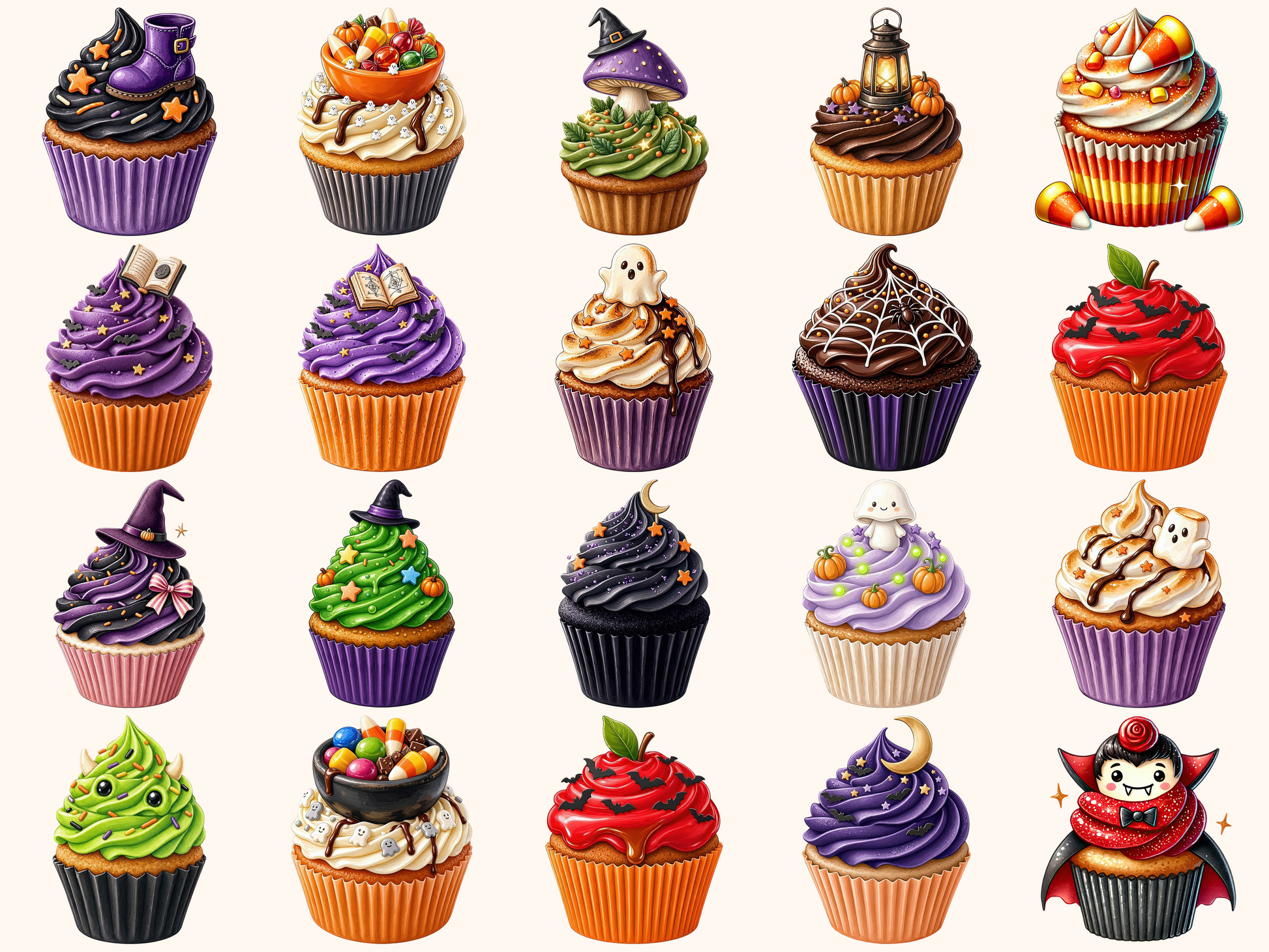 Halloween Cupcakes Clipart