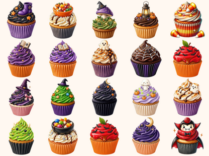 Halloween Cupcakes Clipart