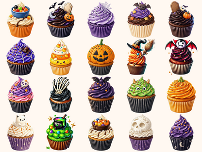 Halloween Cupcakes Clipart