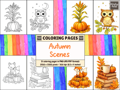 Autumn Scenes coloring pages