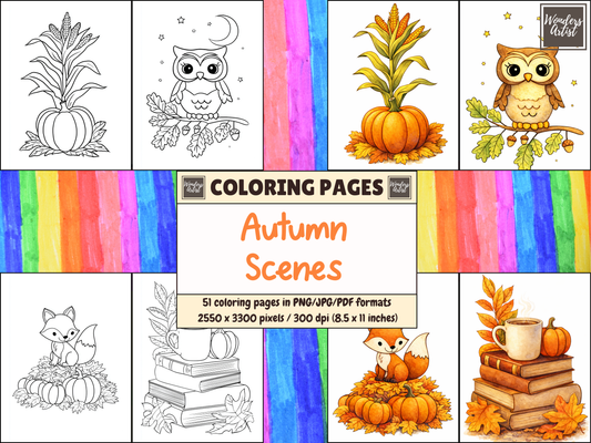 Autumn Scenes coloring pages