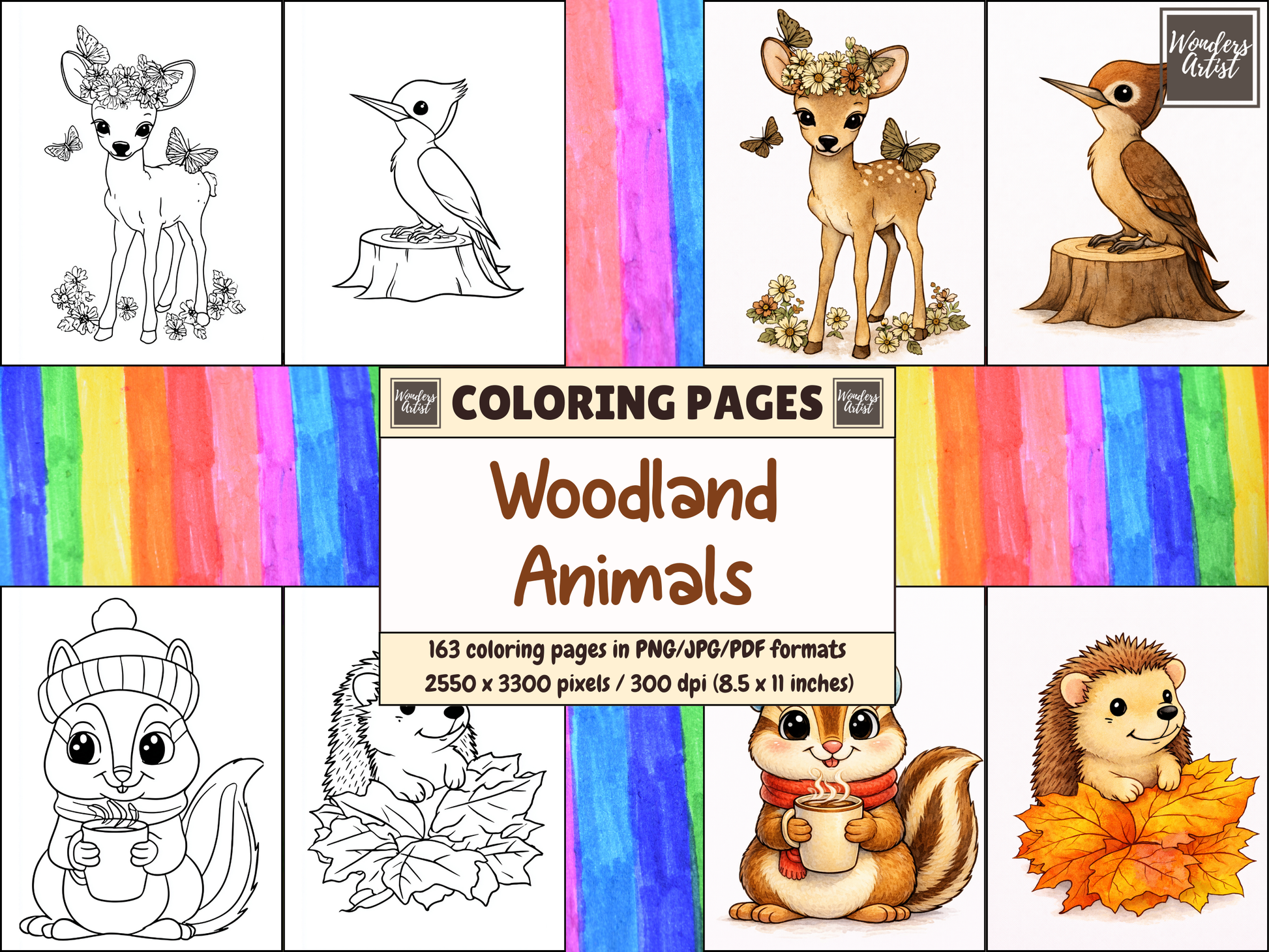 Woodland Animals coloring pages