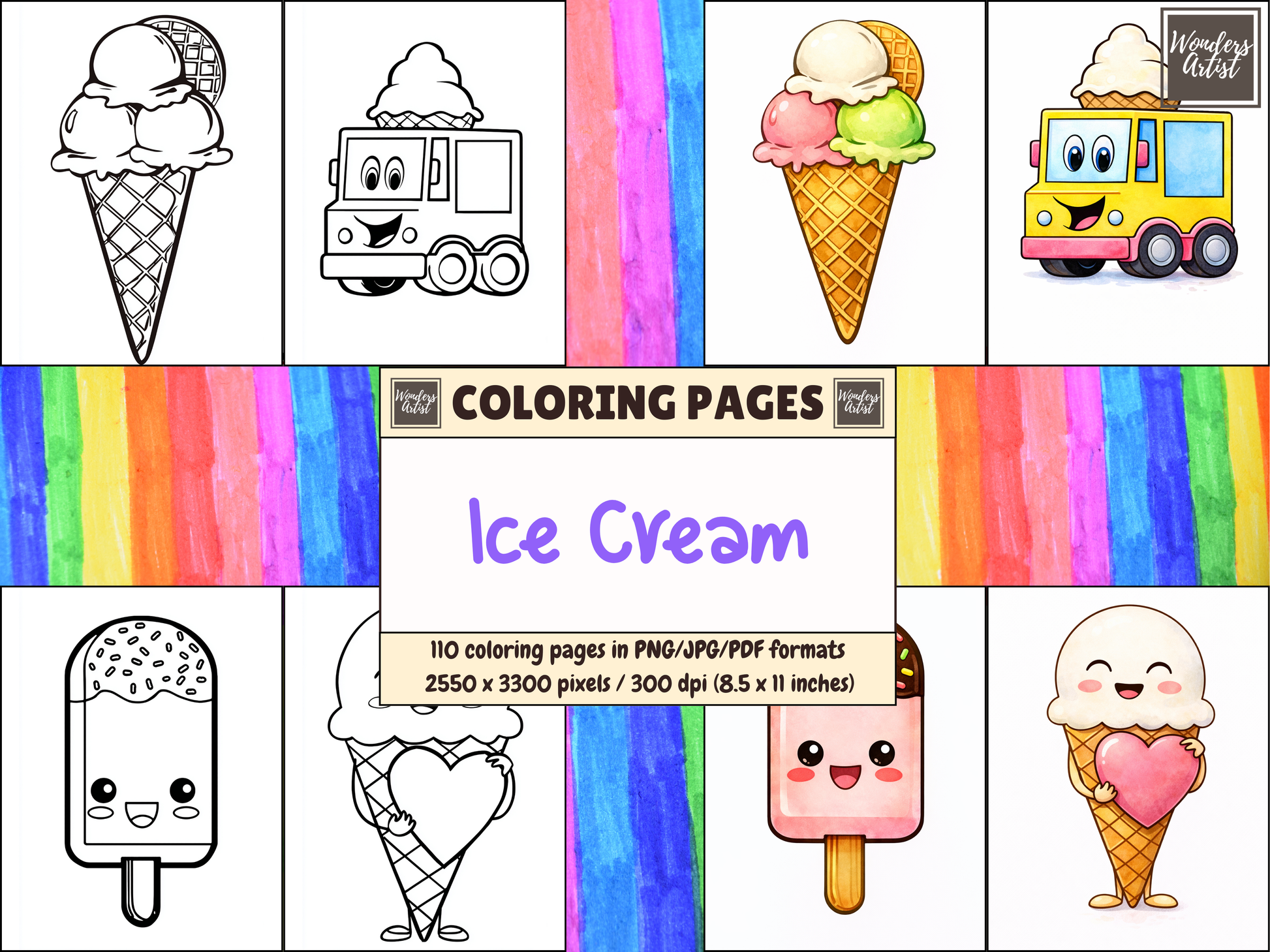 Ice Cream coloring pages