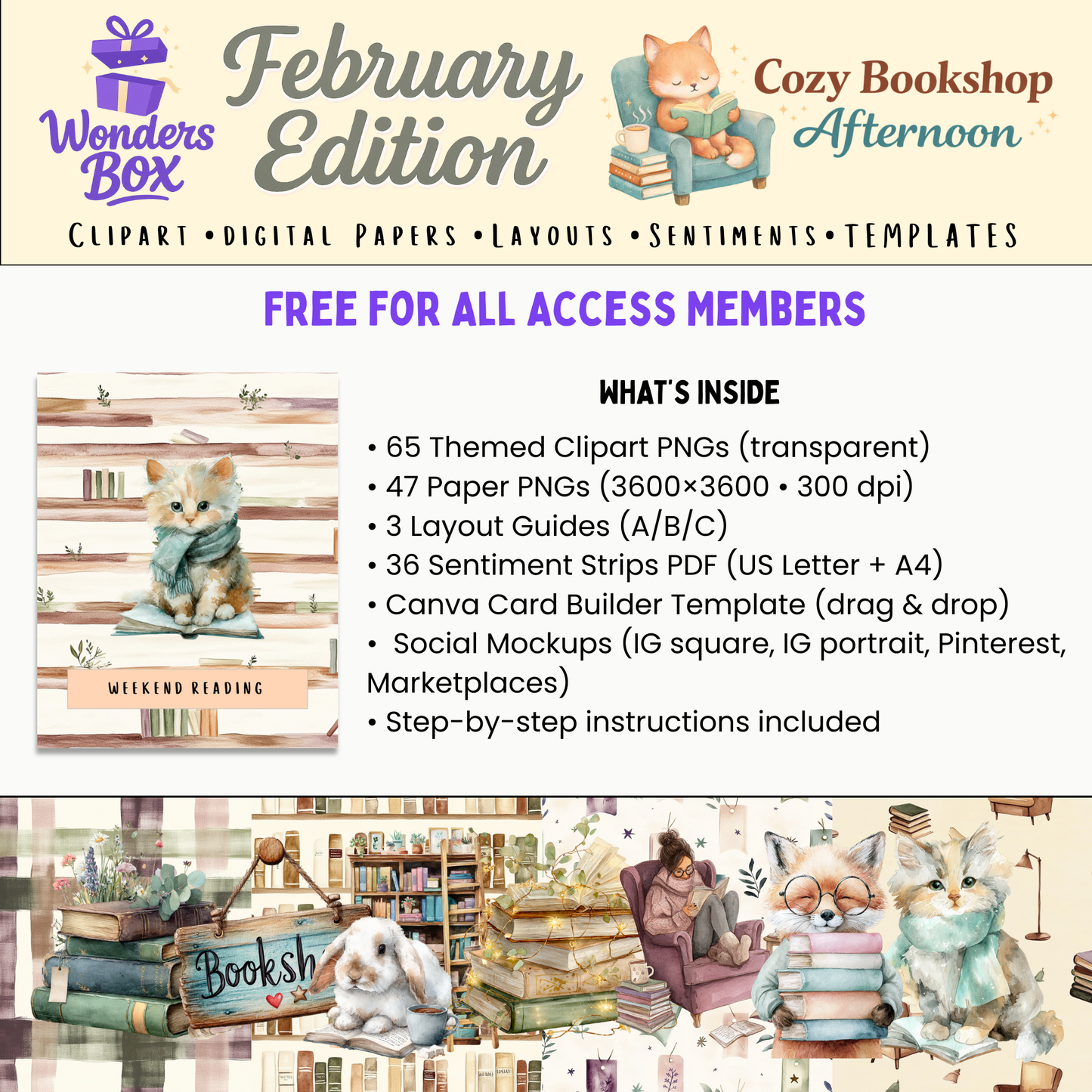 WondersBox February - Cozy Bookshop Afternoon