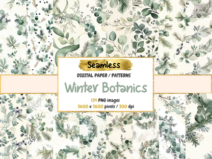 Winter Botanics Digital Paper