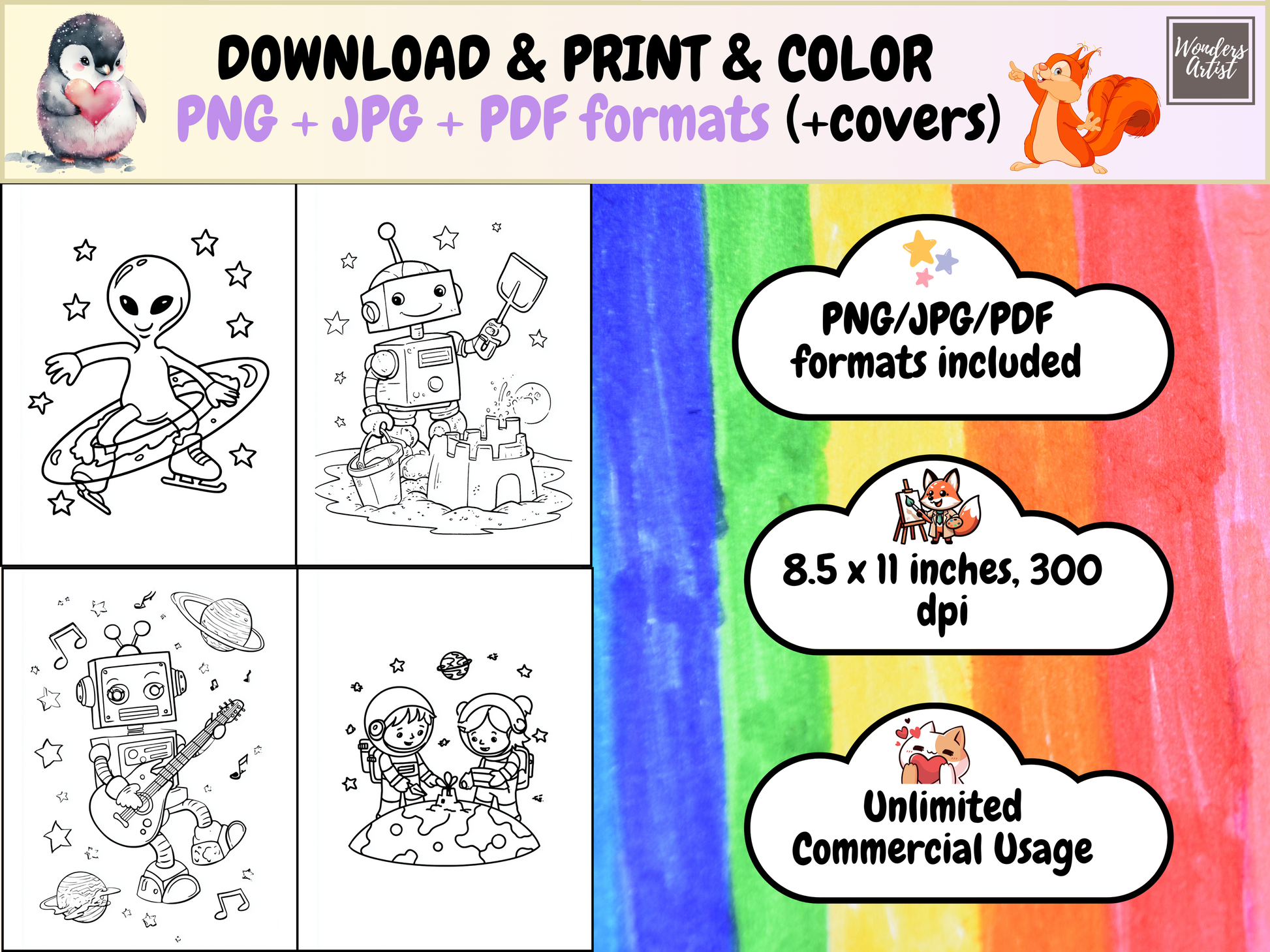 Astronaut Adventure coloring pages