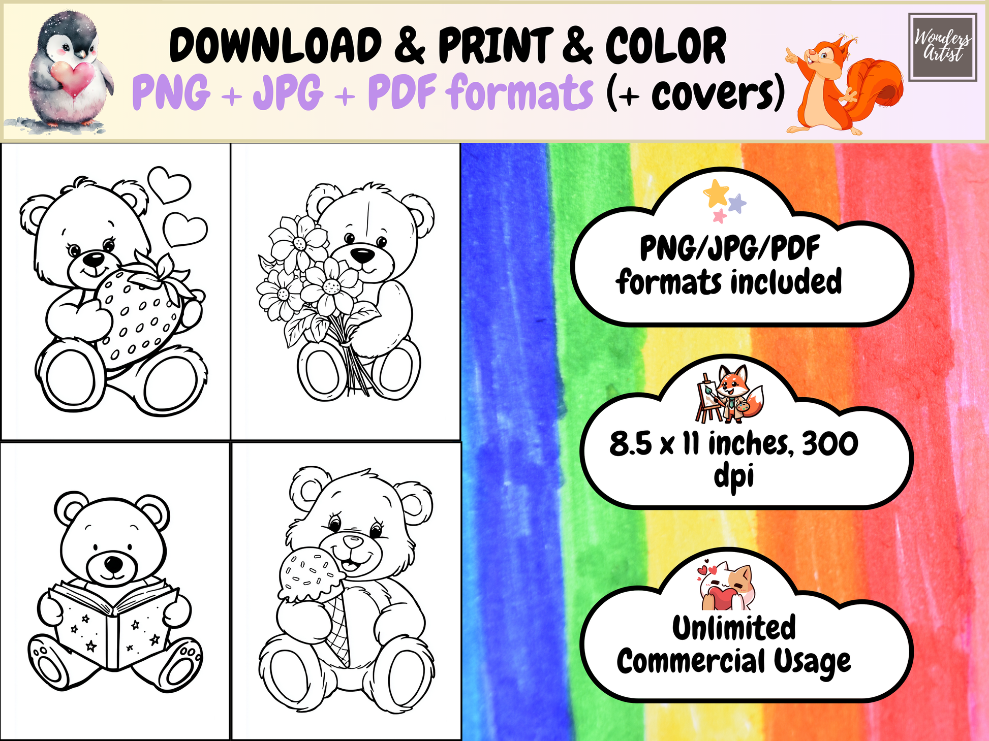Teddy Bears coloring pages