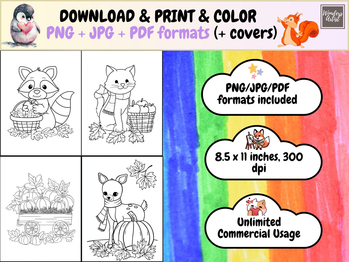 Autumn Scenes coloring pages