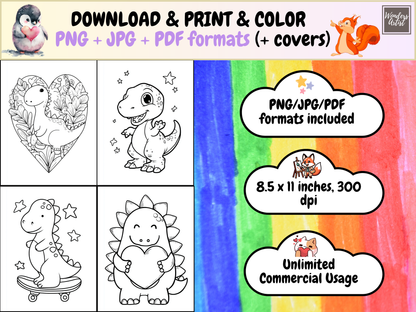 Dino Friends coloring pages