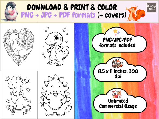 Dino Friends coloring pages