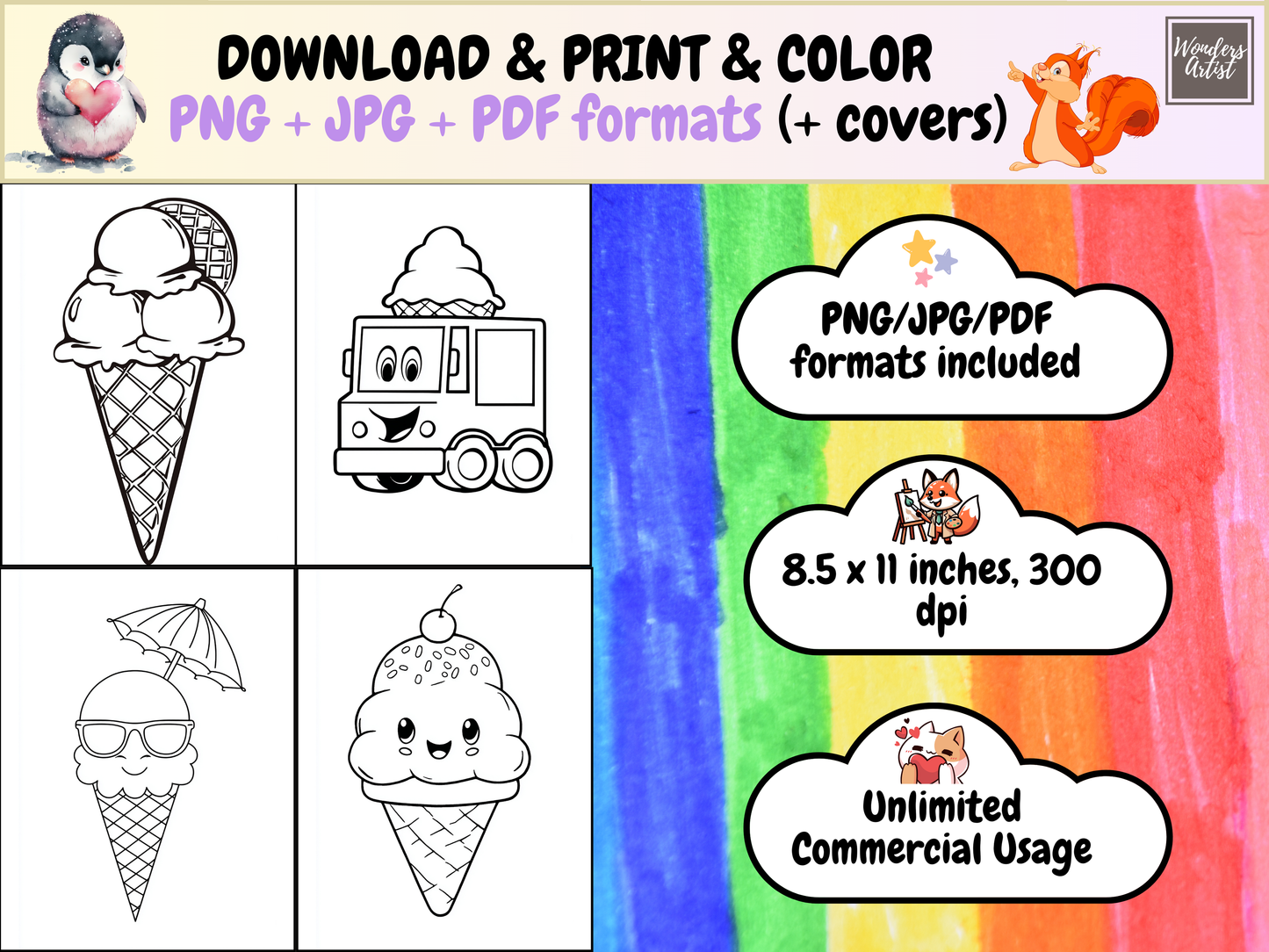 Ice Cream coloring pages