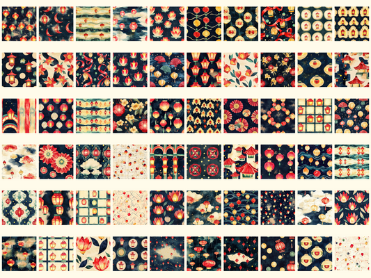 Lucky Lanterns Digital Paper