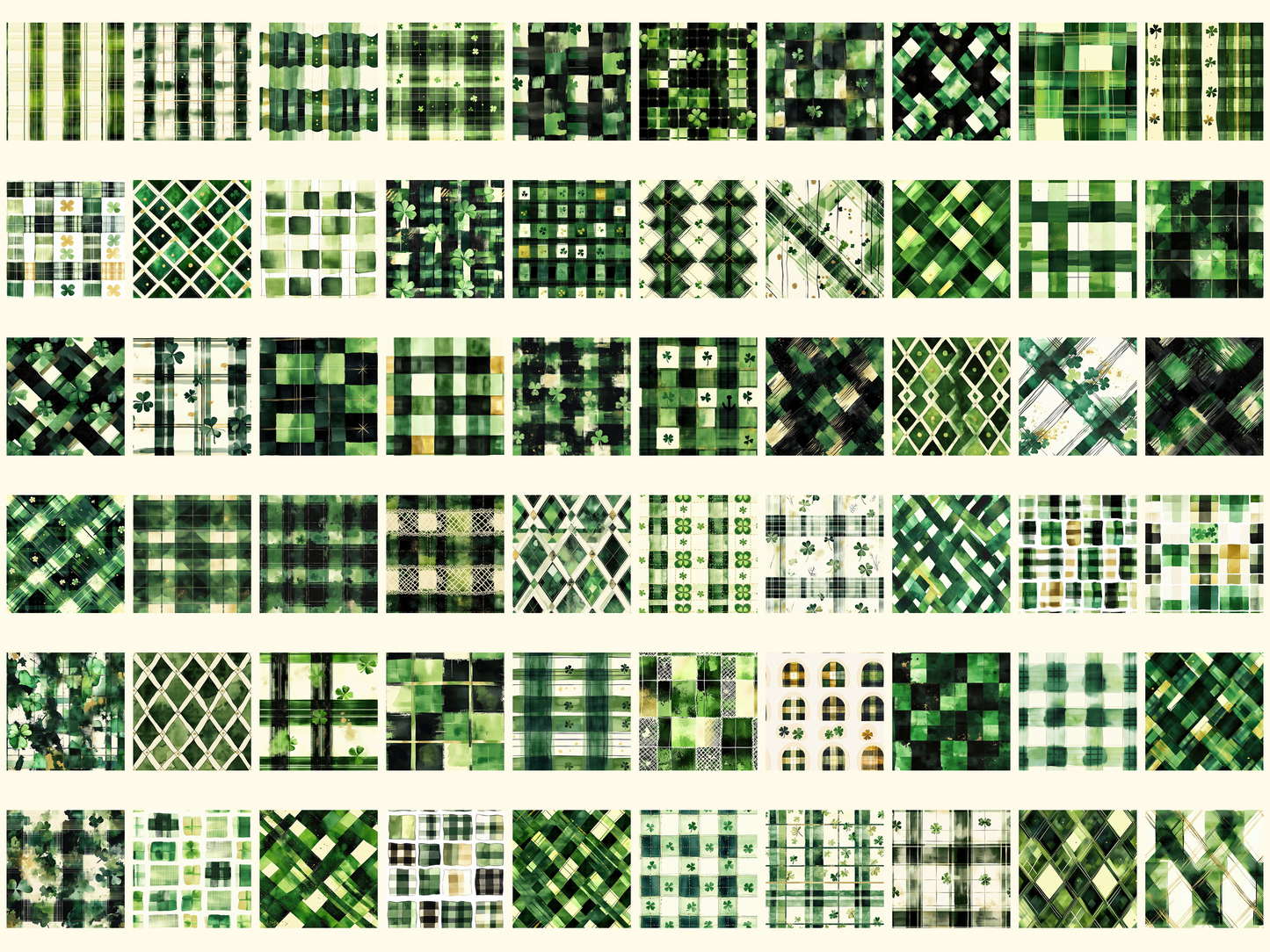 Shamrock Plaid Digital Paper
