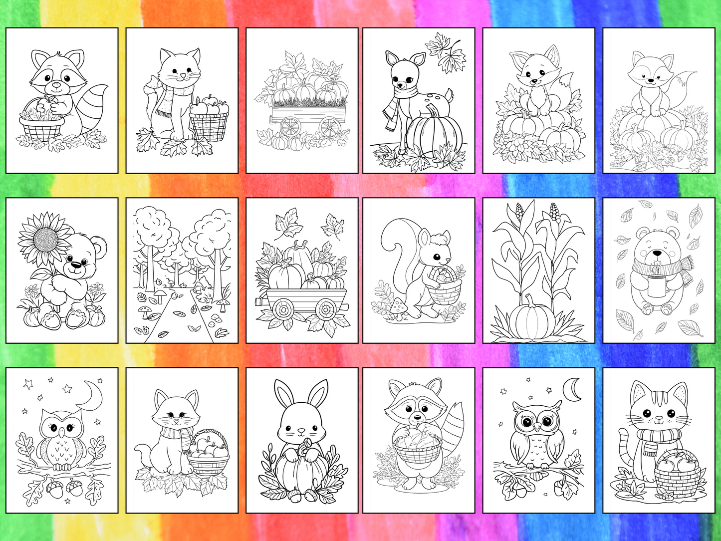 Autumn Scenes coloring pages